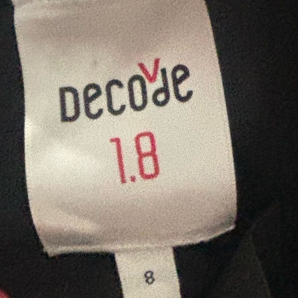 Decode 1.8 Women’s Black Gray Sheath Empire Waist Cocktail Dress-size 8 - Picture 8 of 8